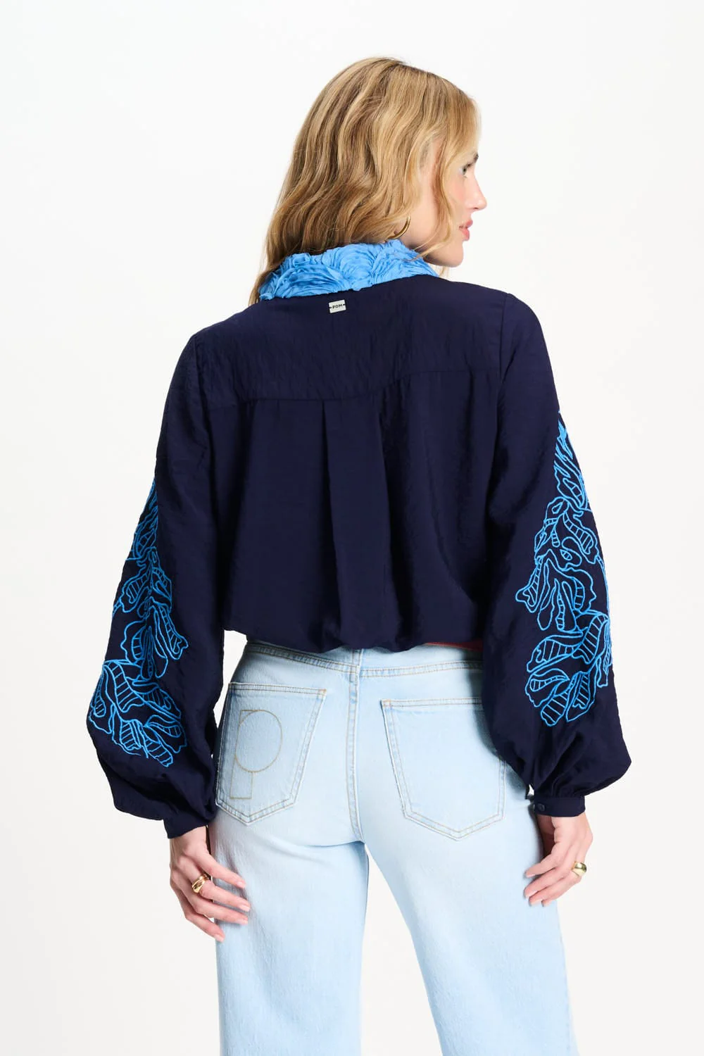 BLOUSE - Night Blue Flora - Image 5
