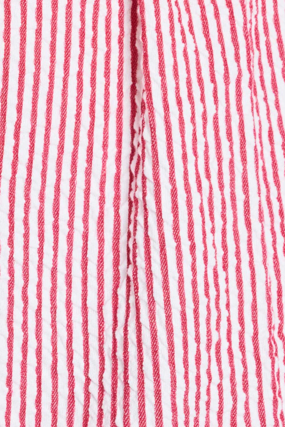 BLOUSE - Seersucker Red White - Image 6
