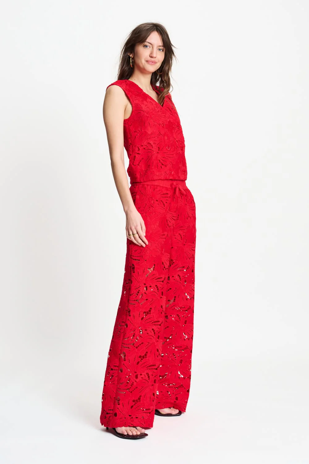 BROEK - Lace Bloom Red - Image 7
