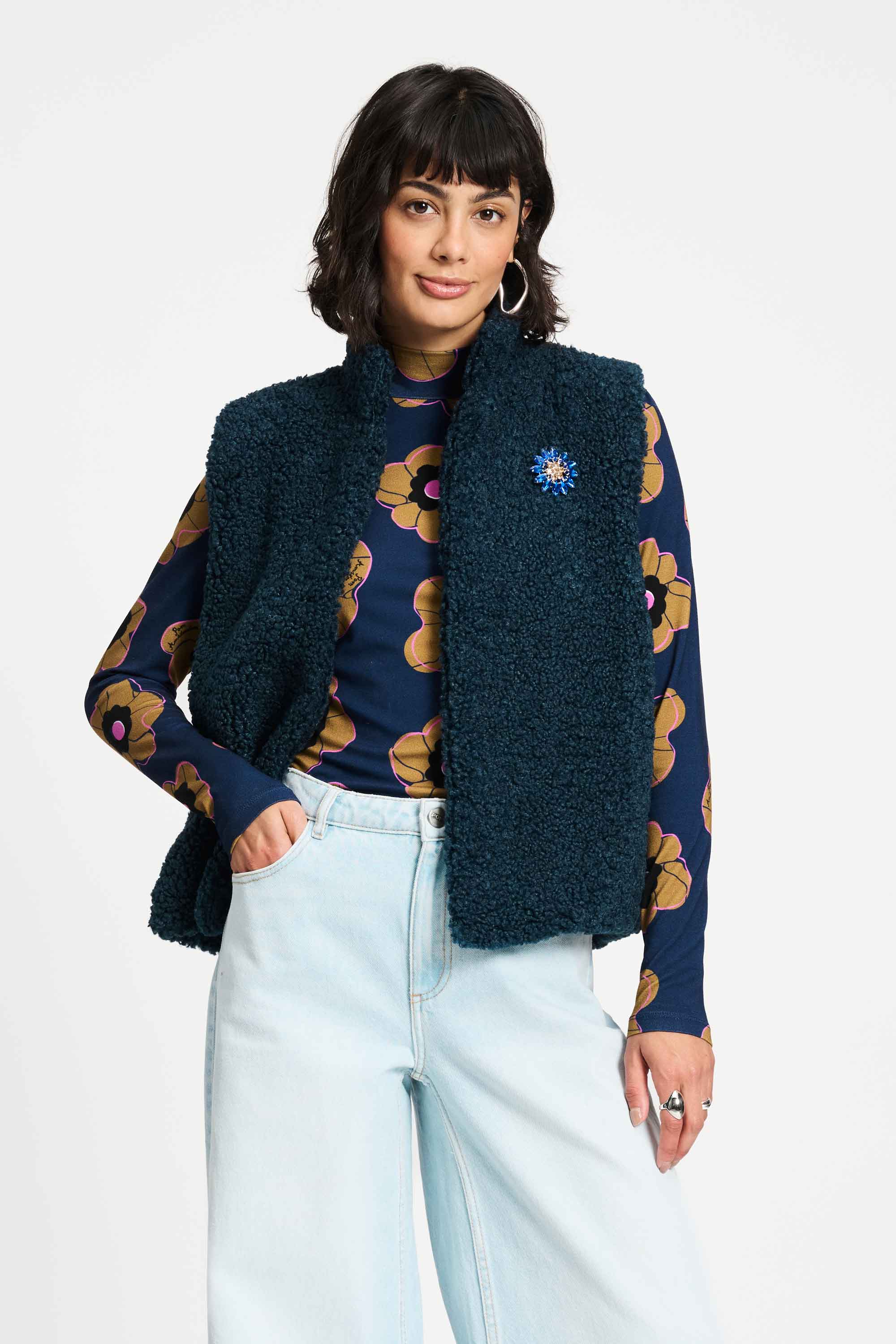 GILET - Teddy Love Navy - Image 3