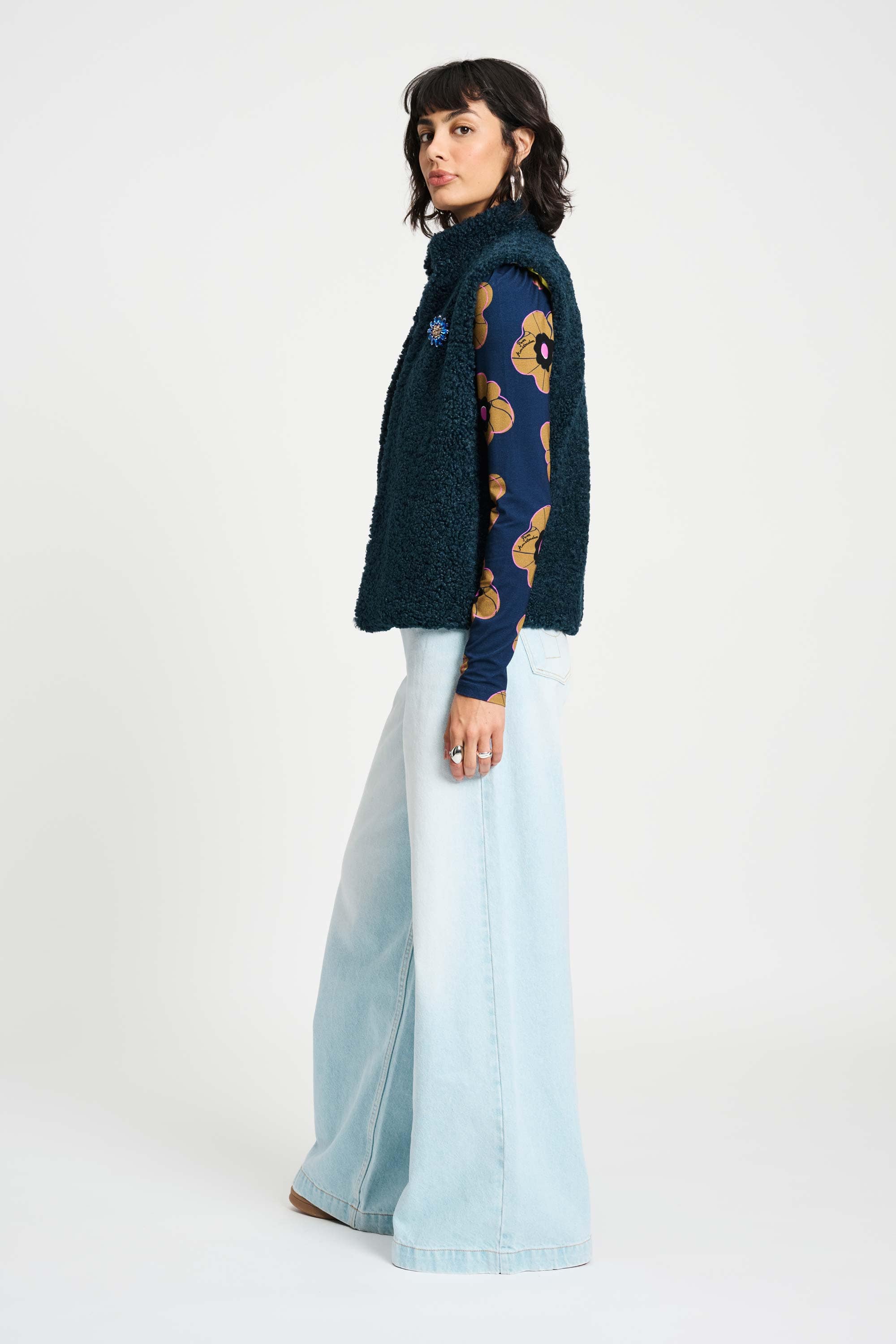 GILET - Teddy Love Navy - Image 5