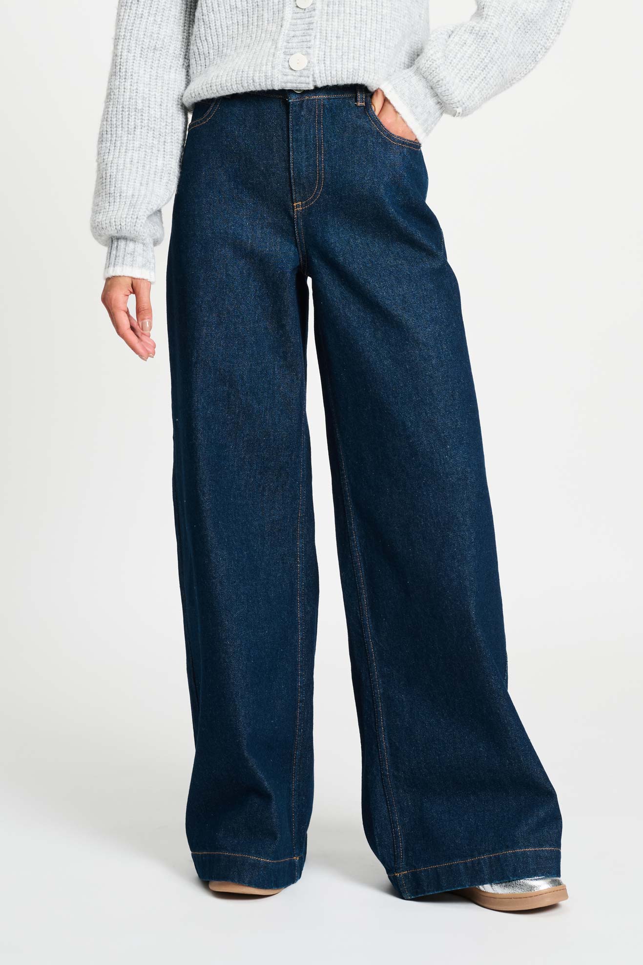 JEANS - Baggy Wideleg Dark Blue - Image 3