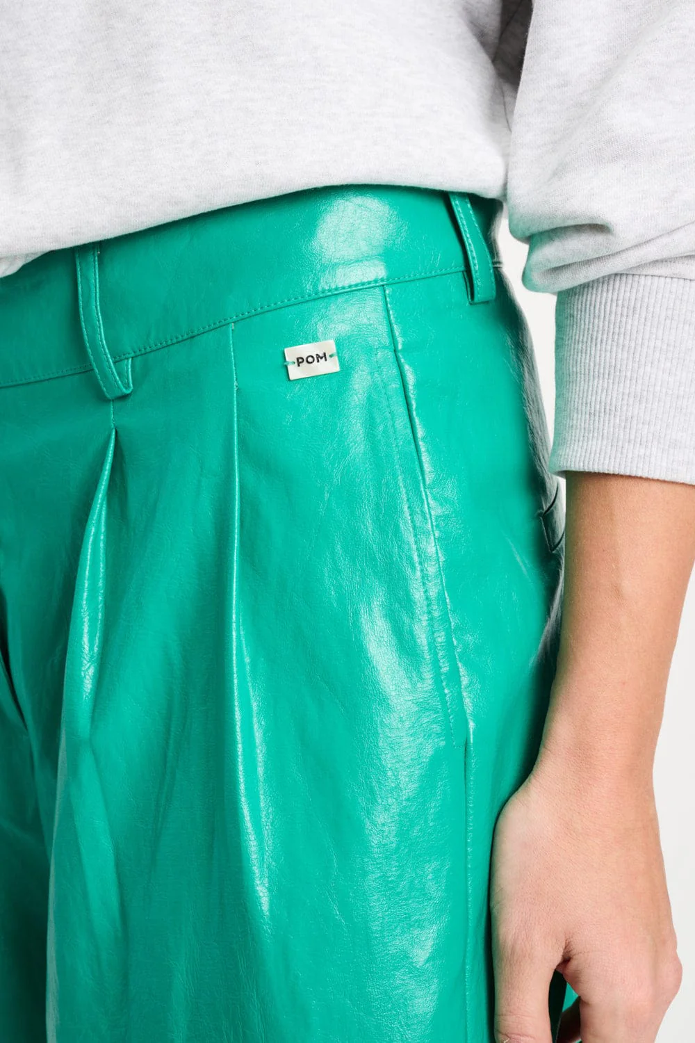 BROEK - Faux Leather Wander Green - Image 6