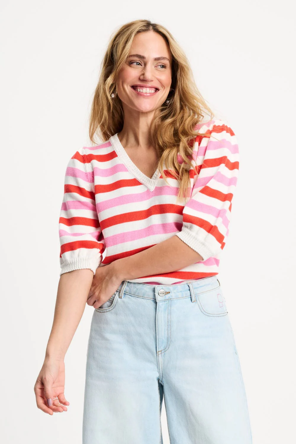 PULLOVER - Striped Pink Orange - Image 3