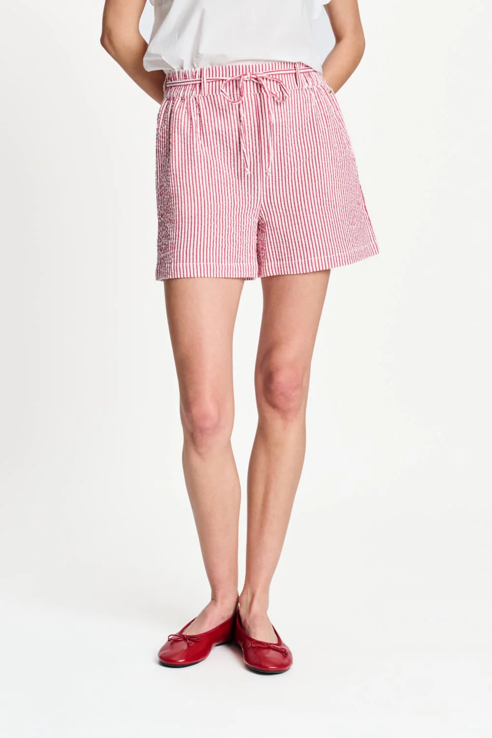 SHORT - Seersucker Red White - Image 3