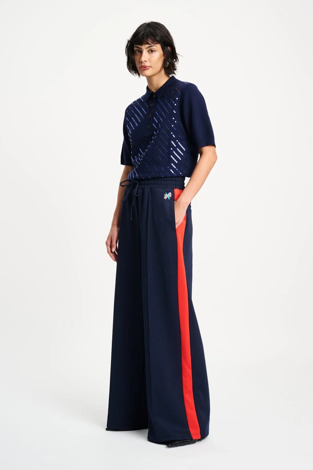 TOP - Polo Sequins Night Blue - Image 3